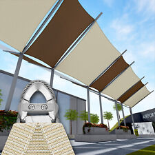 Sun Shade Sail Rectangle UV Block Outdoor Awning Yard Pool Canopy Shelter Cover