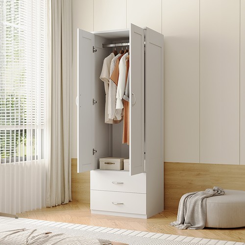 Wooden door wardrobe with 2 - 2,