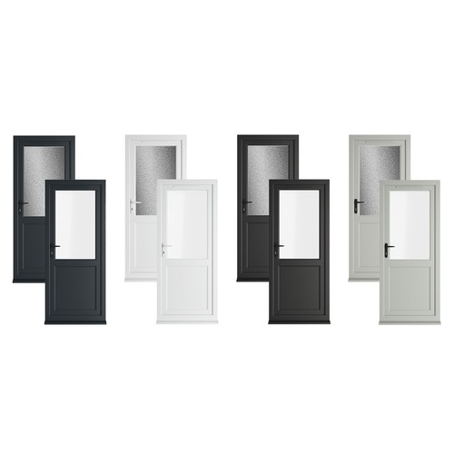 Pvc single door clear - pvc,