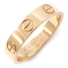 Cartier Ring Love Small Model B4085247 Wedding Band Vis 750 Rose Gold #47 US4