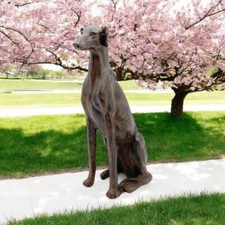 77cm Sitting Greyhound Statue