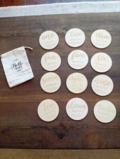 Baby Milestone Wooden Discs
