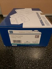 Box of 10 x Masterplug MC512-01 Metal Clad 2-Way 1-Gang Light Switch Brand New