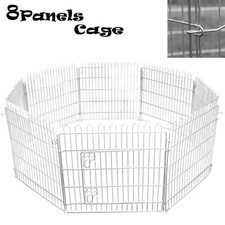 Playpen Dog Rabbit Puppy Play Pen Cage Folding Run crate Guinea 61CM 8 panels.