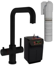 Black Instant Boiling Water Dispenser Tap 3 in 1 Kitchen Faucet Hot & Cold