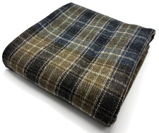 Blue Green Wool Fabric Check