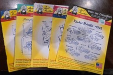 Aunt Martha's VTG Hot Iron Embroidery Transfers 5 Various Designs