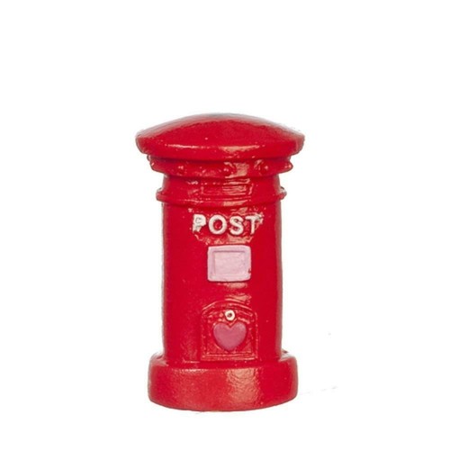 Dolls house red british post - red,