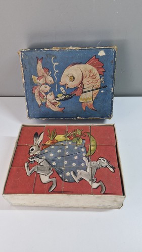 Vintage picture block cube - vintage,