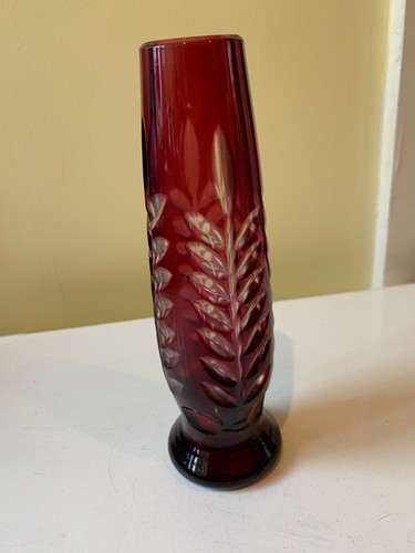 Vintage cut glass - cut, ruby