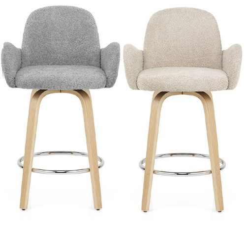 Romeo bar stool boucle fabric - boucle,