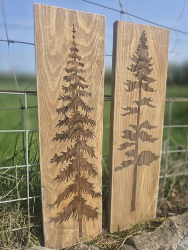 Rustic wooden tree wall art