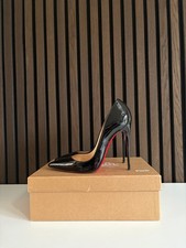 Christian Louboutin So Kate Patent Leather Black Heels UK 5 EU 38