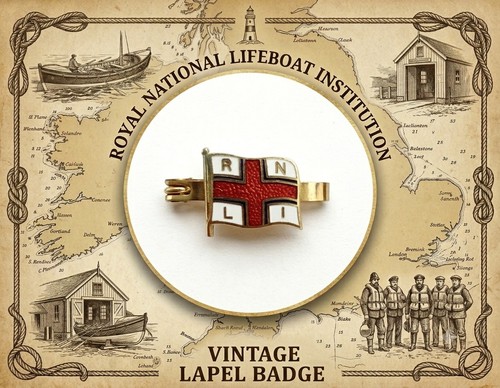 Vintage rnli enamel flag - vintage, badge