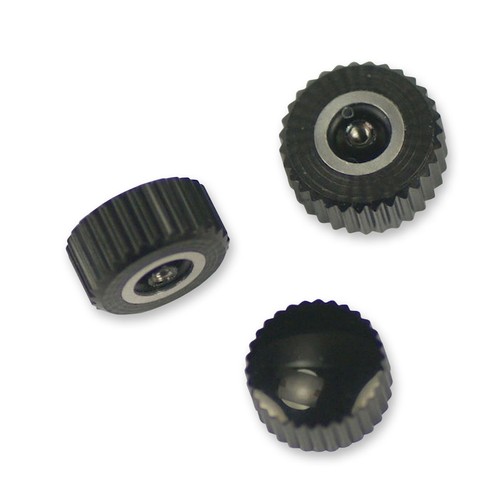 Black steel watch crowns