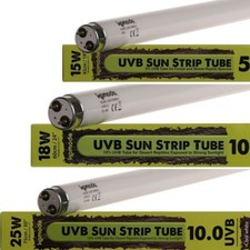 Komodo Fluorescent T8 UVB Bulb Reptile Lamp Tube 5% 10% Strip Light 15W 18W 25W