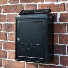 Black Wall Mounted Post Box