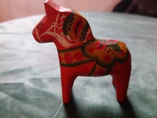 Vintage Swedish  Small Carved Wooden  Horse