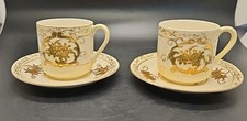 2 X Genuine Samurai China, Japan - Espresso Small Cups & Saucers READ