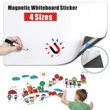 Magnetic Whiteboard Sticker Self-Adhesive Dry Erase Notice Board Home & Office