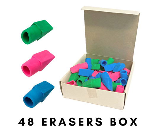 Pencil top erasers - x,