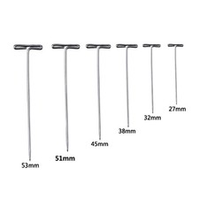 50PCS 6 Sizes T-pins T-head