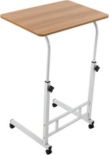 Adjustable Laptop Table – Portable Rolling Desk on Wheels for Bedside & Sofa Use