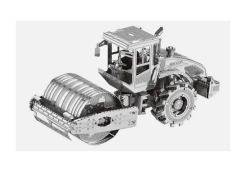Metal model road roller - metal, 3d