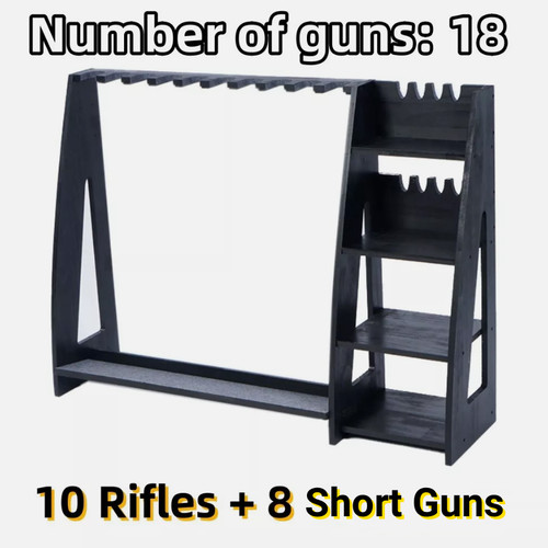 Wood gun rack - display,