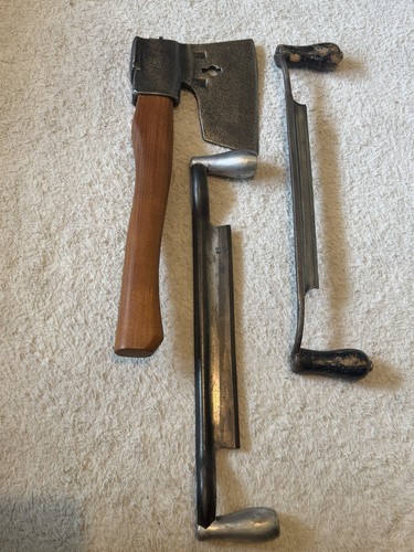 Vintage axe and draw knives - vintage,
