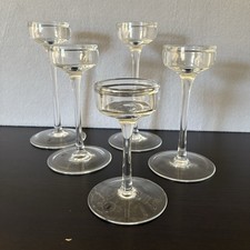 IKEA Blomster Clear Glass Pillar Candle Holder Set of 5