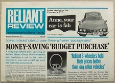 RELIANT REVIEW Inc BOND NEWS NEWSPAPER No 45 Feb 1971 TW9 Bond Bug GTE