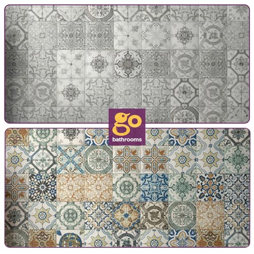 Victorian pattern floor wall - &,