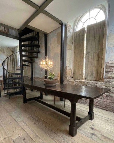 Large solid oak refectory - solid,