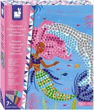 Mermaid & Dolphin Mosaic Art