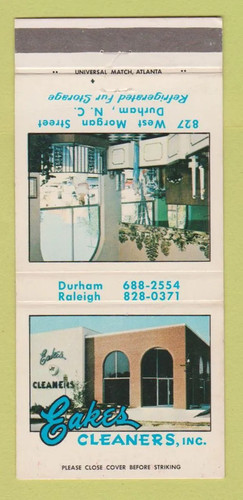 Matchbook cover eakes - cover,