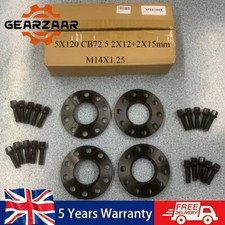 Black Wheel Spacers 12mm 15mm For BMW F20 F21 F22 F23 F30 F31 F34 + Alloy Bolts