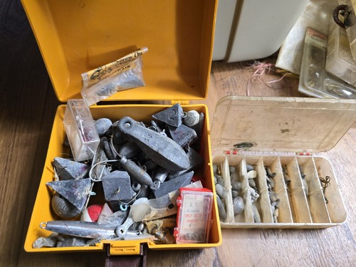 Vintage fish tackle organizer - tackle,