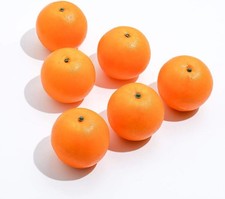 Veryhome 6pcs Artificial Orange Fake Fruit Plastic Food For Home