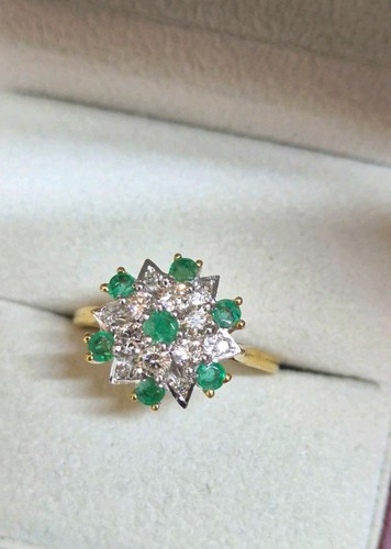 18ct yellow gold emerald - yellow,