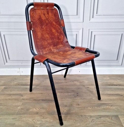 Vintage metal leather chair - vintage,