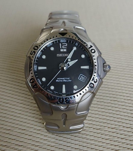 Seiko kinetic auto relay watch - seiko,