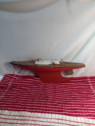 Vintage wooden pond yacht - wooden,