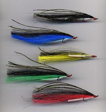 Salmon Flies: Sunray Shadow Red Head x5 Size 8 double low-water hooks (code 531)