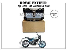 FOR ROYAL ENFIELD GUERRILLA 450 PANNIER TOP BOX BLACK & SILVER 25L
