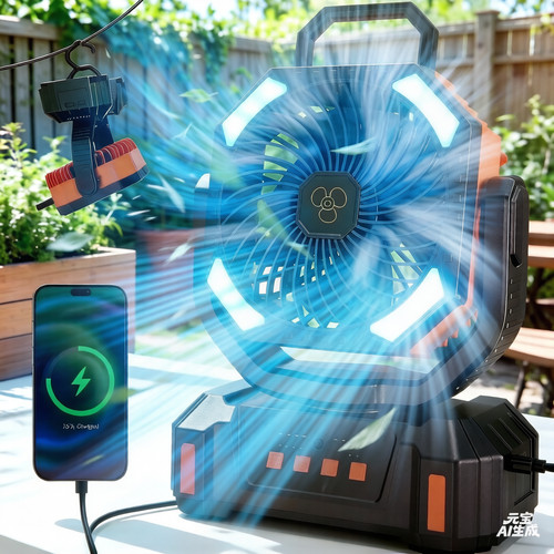 Outdoor camping fan led - fan,