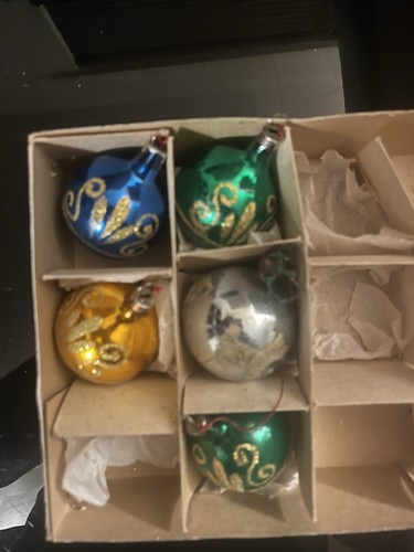 Vintage christmas baubles - christmas,