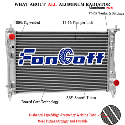 Rows aluminium 40mm radiator - aluminium,