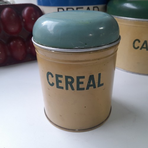 Vintage enamel cereal storage - enamel,
