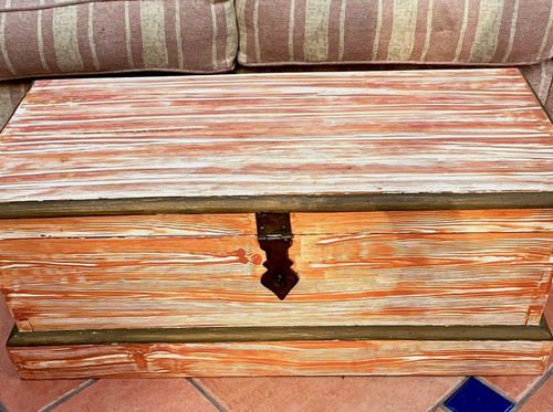 Wooden storage chest - storage,